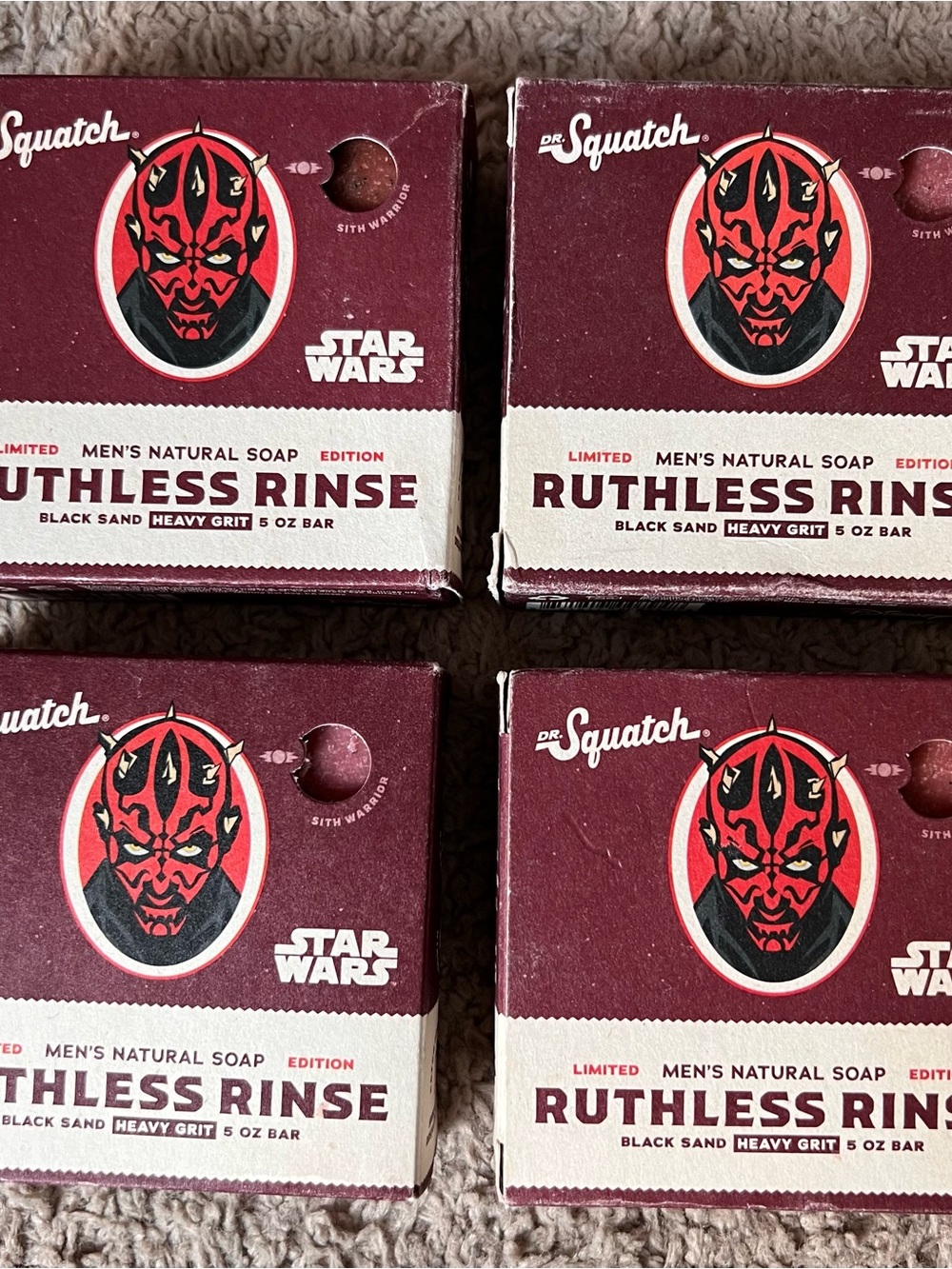 Dr. Squatch Star Wars Ruthless Rinse Men’s Natural Soap Black Sand Heavy Grit